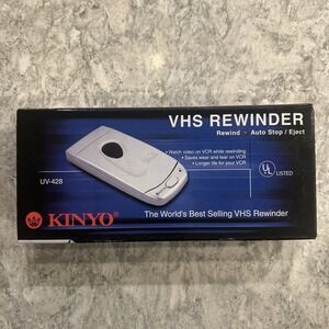 NEW Kinyo VHS Video Cassette Tape Rewinder Auto Stop Eject UV-520 NIB VTG